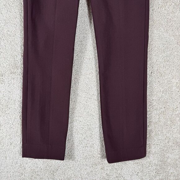 Vince Ponte Legging Front Seam Stitch Womens XS Black Cherry Skinny Stretch Pant - Picture 4 of 10